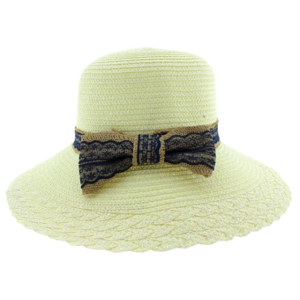 Καπέλο γυναικείο ψάθινο καβουράκι εκρού χρώμα