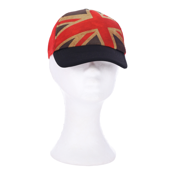 Καπέλο Jockey με Σχέδιο σε Κόκκινο-Μαύρο Χρώμα