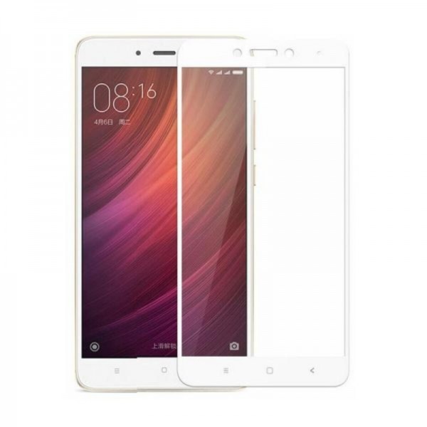 Fullscreen Tempered Glass Άσπρο (Xiaomi Redmi 4a)