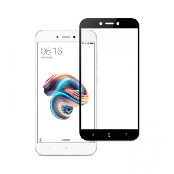 Fullscreen Tempered Glass Μαύρο (Xiaomi Redmi 5a)