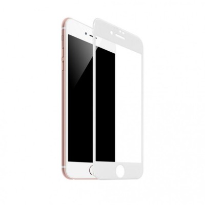 Fullscreen Tempered Glass Άσπρο (Iphone 7 Plus & Iphone 8 Plus)
