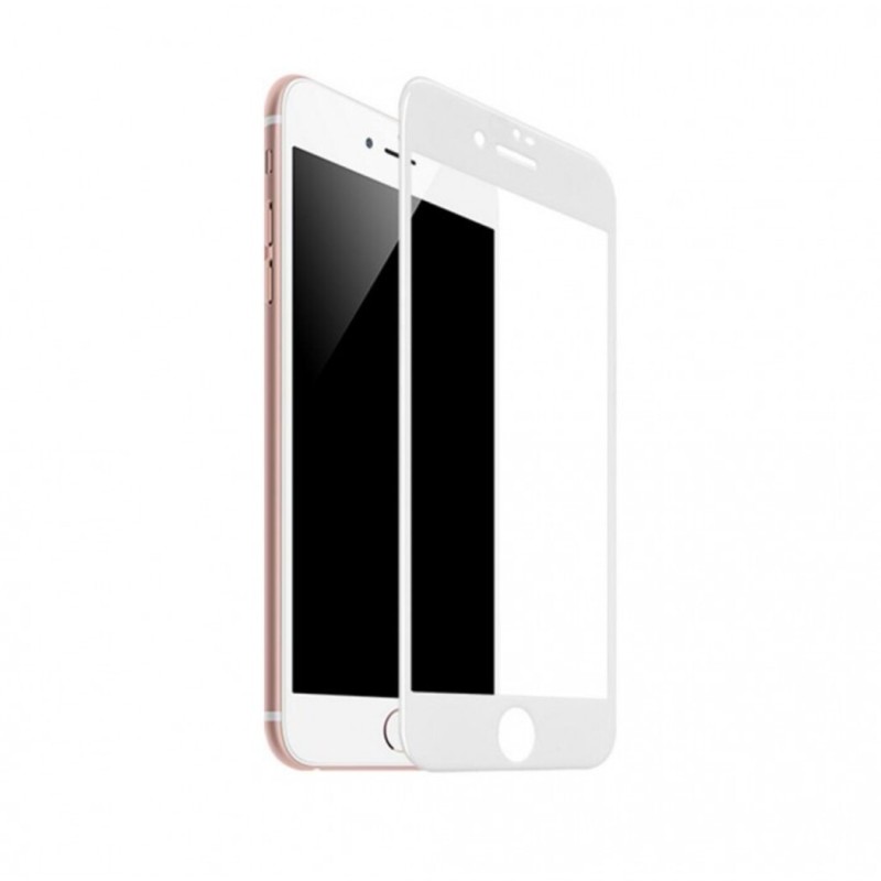Fullscreen Tempered Glass Άσπρο (Iphone 7 Plus & Iphone 8 Plus)