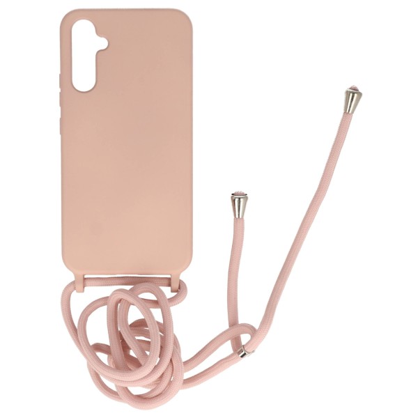 Fashion Case Back Cover Θήκη Σιλικόνης Με Ρυθμιζόμενο Κορδόνι Ροζ (Samsung Galaxy A35)