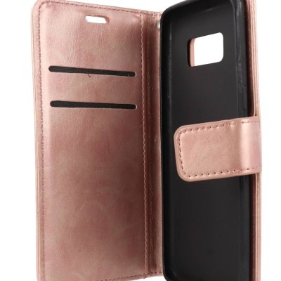 Θήκη Book Wallet Πορτοφόλι Με Μαγνητικό Κούμπωμα Ροζ Χρυσό (Samsung Galaxy S8)