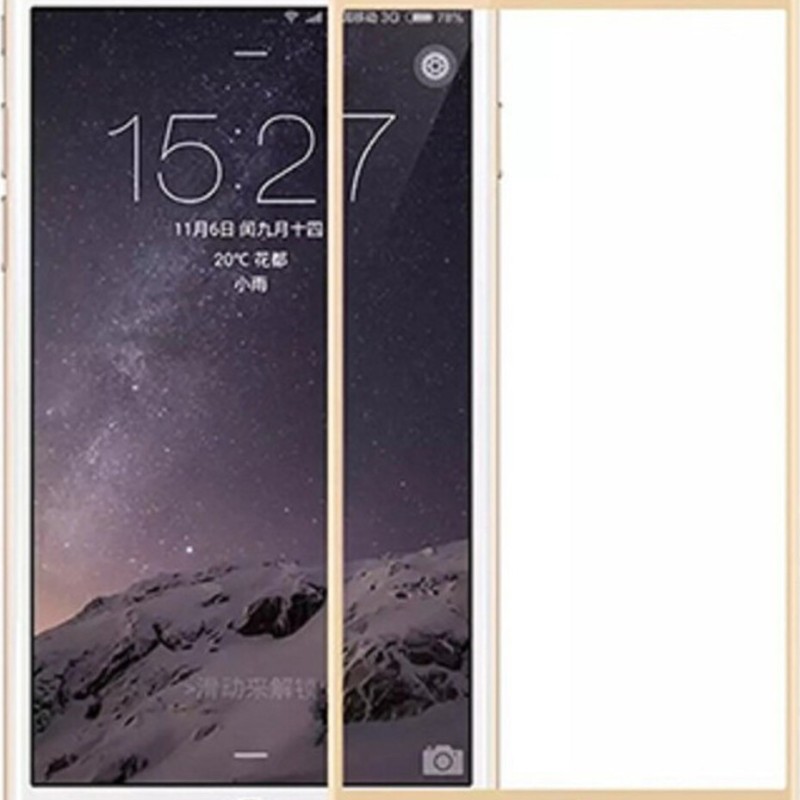 Fullscreen Tempered Glass Χρυσό (Iphone 6 Plus)