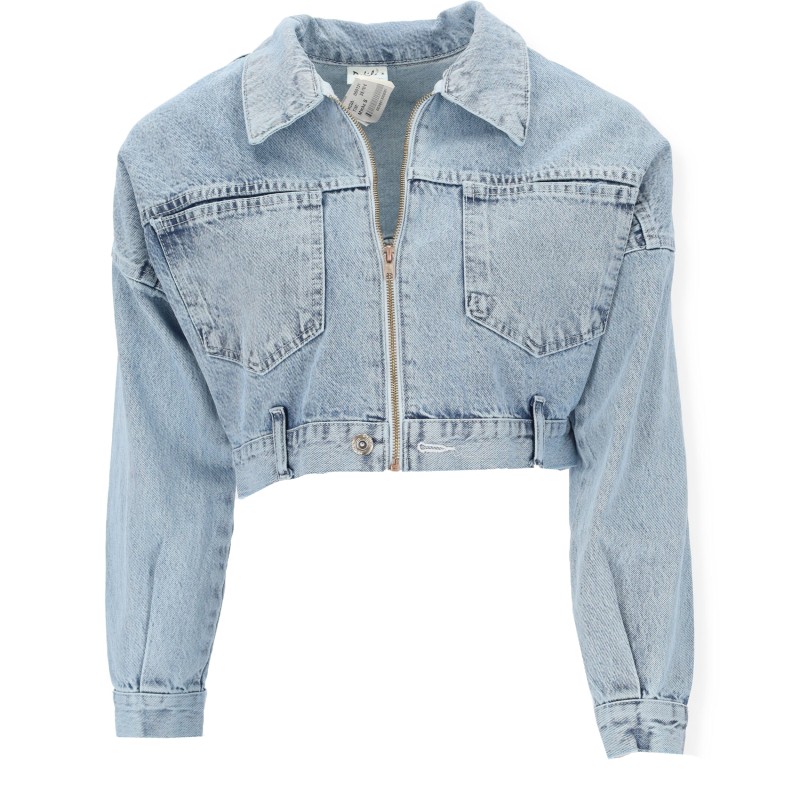 DEFILE Κοντό Γυναικείο Τζιν Μπουφάν Black Denim DEFILE Κοντό Γυναικείο Τζιν Μπουφάν Black Denim
