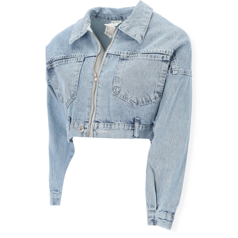 DEFILE Κοντό Γυναικείο Τζιν Μπουφάν Black Denim DEFILE Κοντό Γυναικείο Τζιν Μπουφάν Black Denim