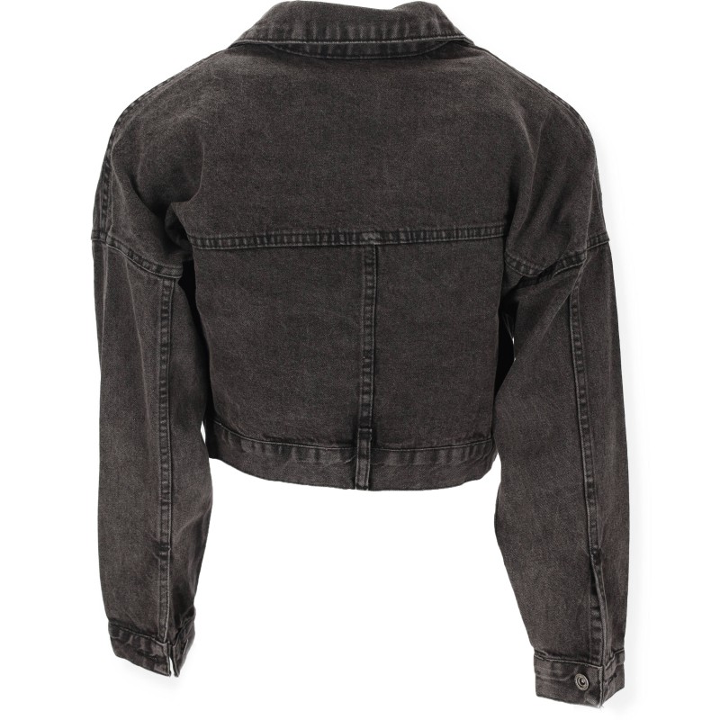 DEFILE Κοντό Γυναικείο Τζιν Μπουφάν Black Denim DEFILE Κοντό Γυναικείο Τζιν Μπουφάν Black Denim