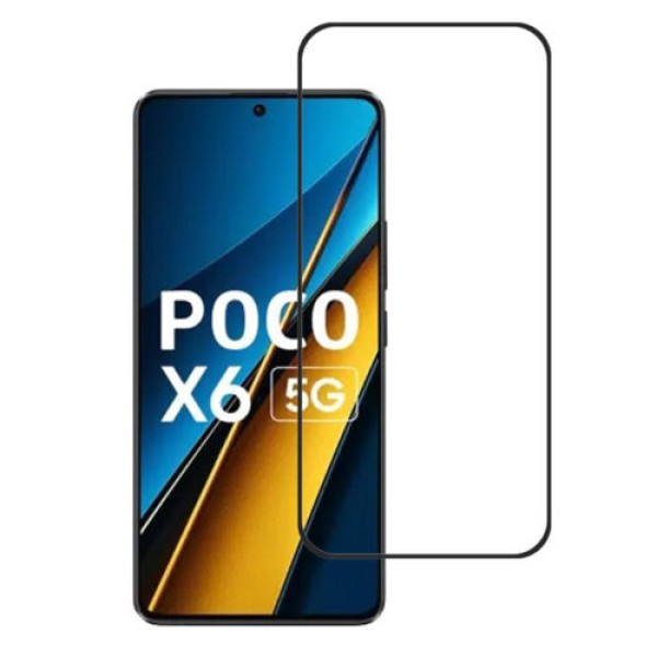 Fullscreen Tempered Glass Μαύρο (Xiaomi Poco X6)