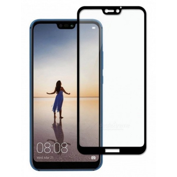 Fullscreen Tempered Glass Μαύρο (Huawei P20 lite & Huawei Nova 3e)