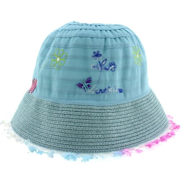 Παιδικό καπέλο υφασμάτινο μπλε χρώμα με σχέδια