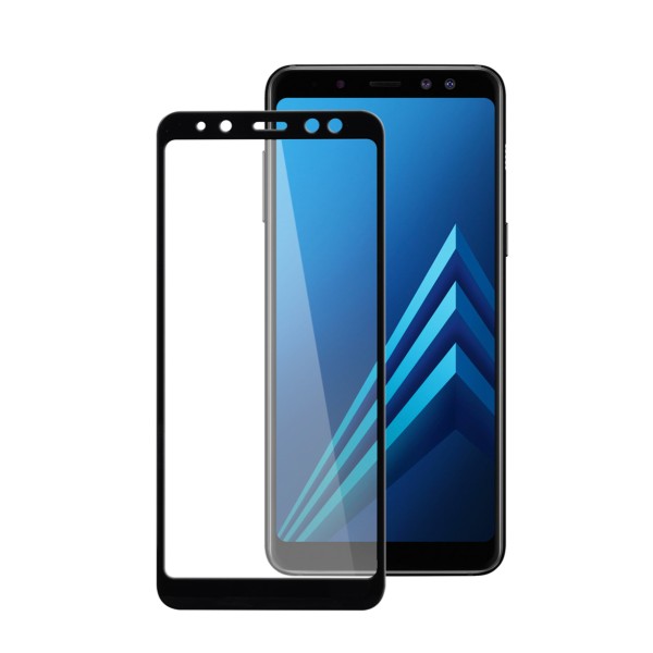 Fullscreen Tempered Glass Μαύρο (Samsung Galaxy A5 2018 & Samsung Galaxy A8 2018)