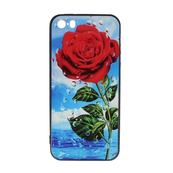 Sinytech Back Cover Θήκη Με Σχέδιο Τριαντάφυλλο (Iphone 5 & Iphone 5s & Iphone SE 2016) Αξεσουάρ Κινητών/Tablet