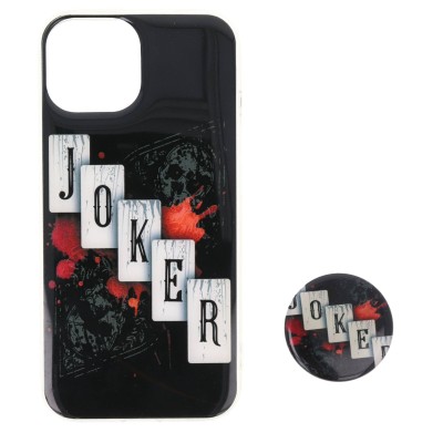 Back Cover Θήκη Με Σχέδιο Joker Και Popsocket (Iphone 15)