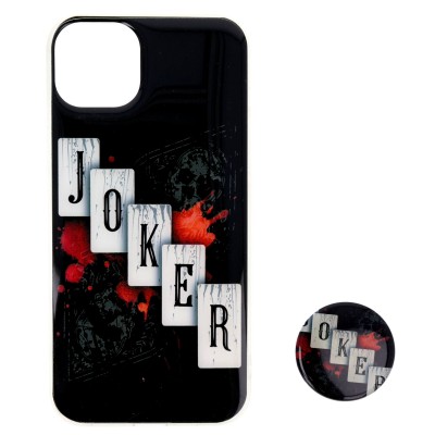 Back Cover Θήκη Με Σχέδιο Joker Και Popsocket (Iphone 15 Plus)