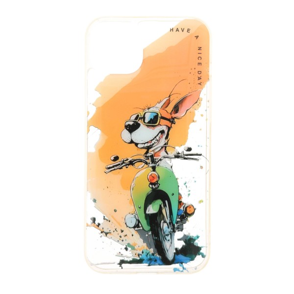 Back Cover Θήκη Διάφανη Με Σχέδιο Σκύλος Και Popsocket (Iphone 15 Plus)