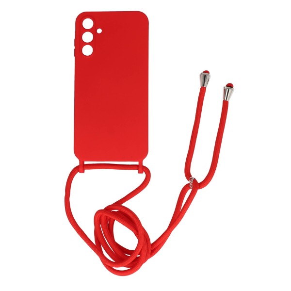Oba Style Back Cover Θήκη Σιλικόνης Με Ρυθμιζόμενο Κορδόνι Κόκκινο (Samsung Galaxy A15) Αξεσουάρ Κινητών/Tablet