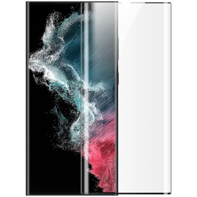 Oba Style Curved Fullscreen Tempered Glass Μαύρο (Samsung Galaxy S22 Ultra & Samsung Galaxy S23 Ultra)