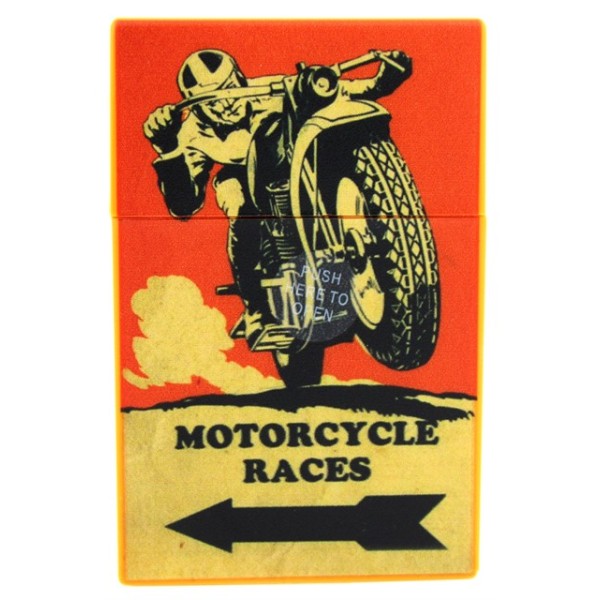 Tfar Θήκη Πακέτου Τσιγάρων Πλαστική Με Σχέδιο Motorcycle Races 75s