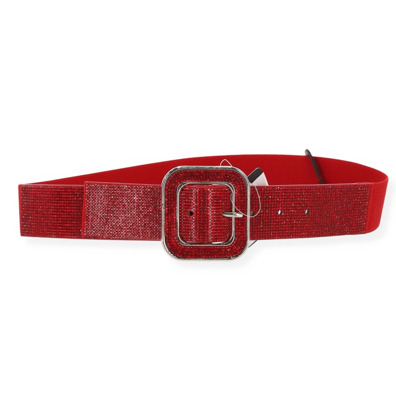 Deneb Accesories Γυναικεια Ζωνη Κόκκινη Με Στρας