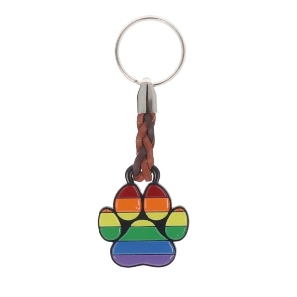 Μπρελόκ Μεταλλικό Με Σχέδιο Rainbow Paw