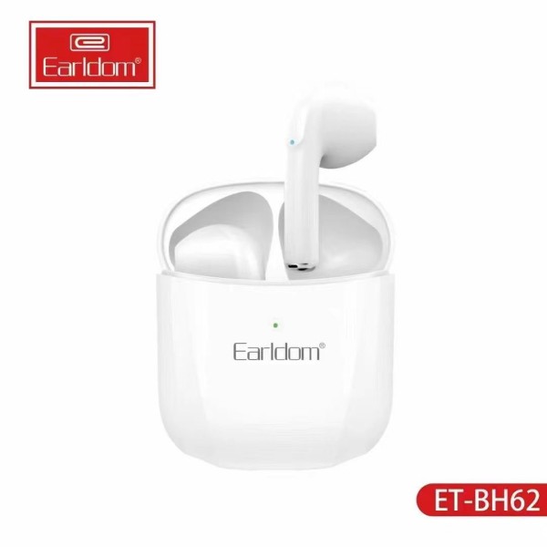 Earldom TWS-BH62 Wireless Earbuds Ακουστικά Με Θήκη Φόρτισης Άσπρα Αξεσουάρ Κινητών/Tablet