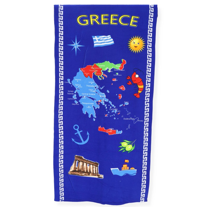 OEM Πετσέτα Θαλάσσης -Greece Μπλε Χρώμα