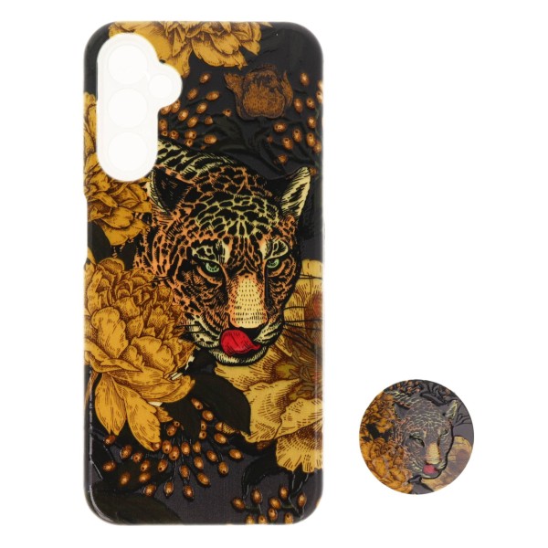 Borofone Back Cover Θήκη Με Σχέδιο Τίγρης Και Pop Socket (Samsung Galaxy A14)