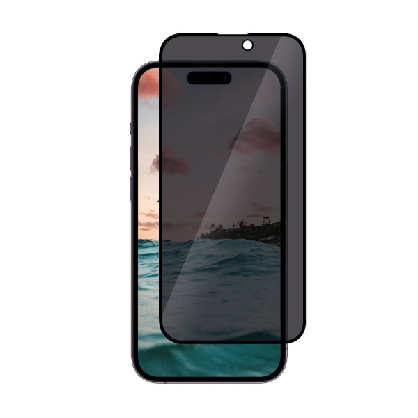 Privacy Fullscreen Tempered Glass Μαύρο (Iphone 15 Pro Max) Αξεσουάρ Κινητών/Tablet