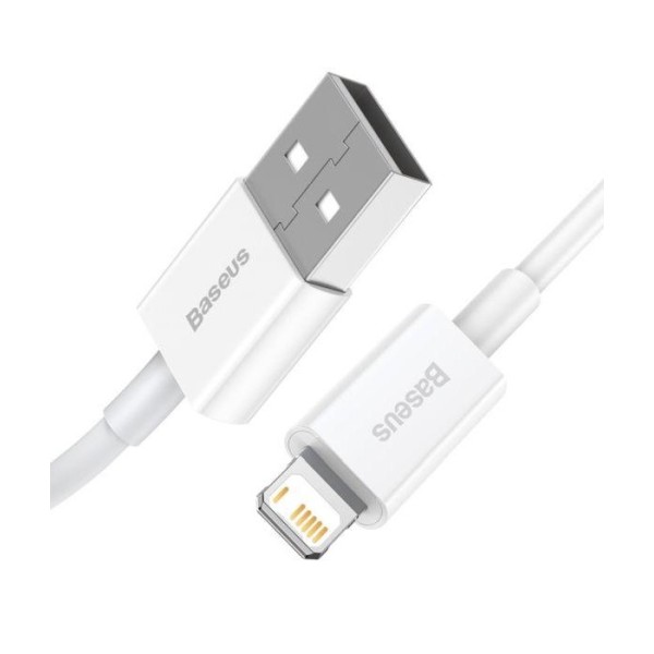 Baseus CALYS-A02 USB to Lightning Καλώδιο Φόρτισης Άσπρος 1m Αξεσουάρ Κινητών/Tablet