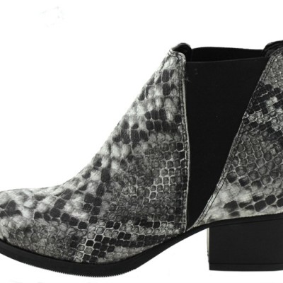 Γυναικεία Χαμηλά Μποτάκια Ankle Snake Print - Δερματίνη Paylan