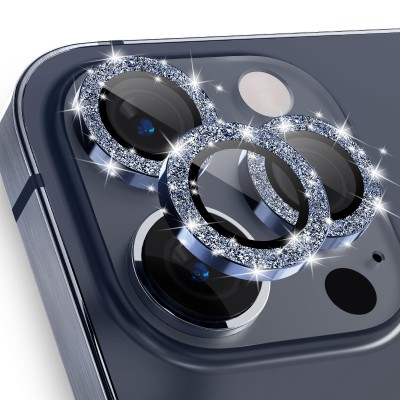 Camera Lens Tempered Glass Με Γκλιτερ (Iphone 14 Pro & Iphone 14 Pro Max & Iphone 15 Pro & Iphone 15 Pro Max & Iphone 16 Pro & Iphone 16 Pro Max)