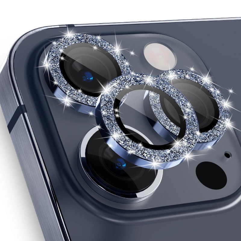 Camera Lens Tempered Glass Με Γκλιτερ (Iphone 14 Pro & Iphone 14 Pro Max & Iphone 15 Pro & Iphone 15 Pro Max & Iphone 16 Pro & Iphone 16 Pro Max)