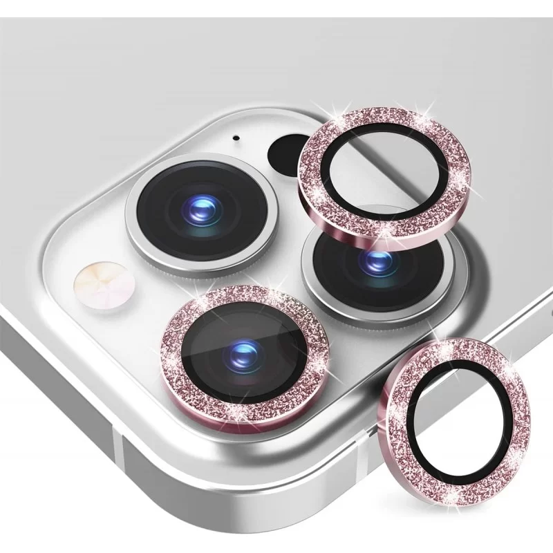 Camera Lens Tempered Glass Με Γκλιτερ (Iphone 14 Pro & Iphone 14 Pro Max & Iphone 15 Pro & Iphone 15 Pro Max & Iphone 16 Pro & Iphone 16 Pro Max)
