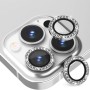 Camera Lens Tempered Glass Με Στρας Ασημι Χρώμα (Iphone 15 & Iphone 15 Plus)