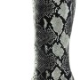 PAYLAN Δερμάτινες Μπότες με Λεπτό Τακούνι - Snake Print