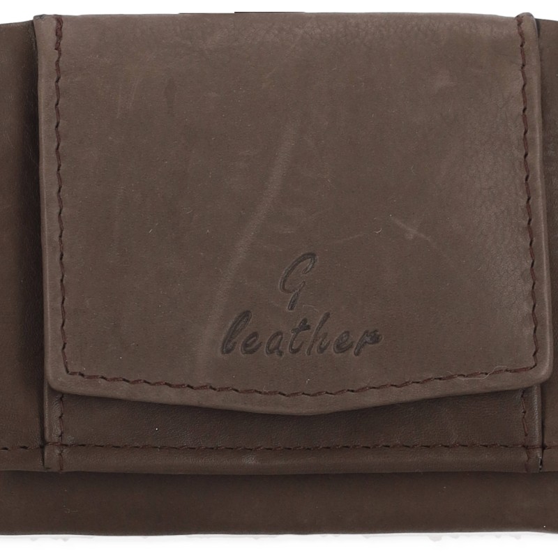 Leather Ανδρικό Δερμάτινο Πορτοφόλι με Κούμπωμα Leather Ανδρικό Δερμάτινο Πορτοφόλι με Κούμπωμα