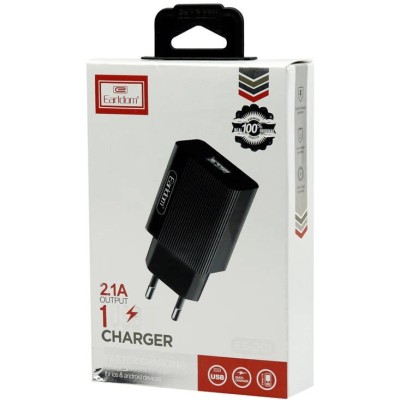 Earldom ES-201 Σετ Φόρτισης 2.1Α Με θύρα USB και Καλώδιο USB σε Micro