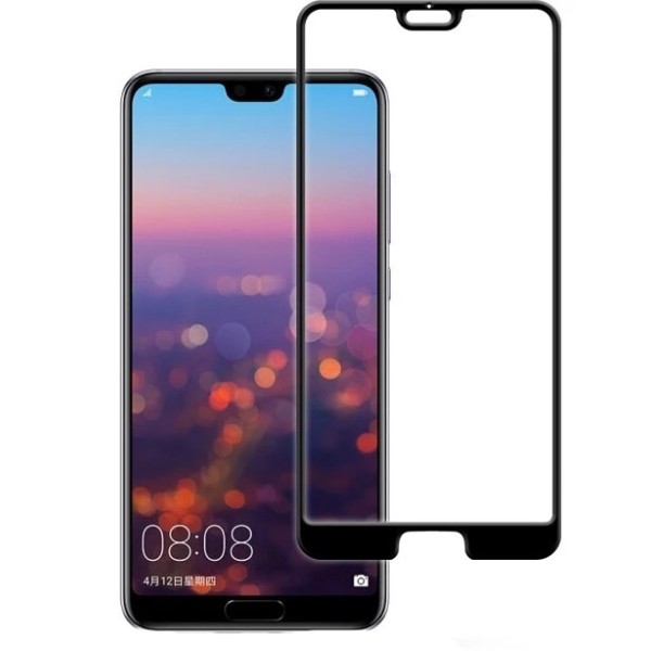 Siipro Fullscreen Tempered Glass Μαύρο (Huawei P20)