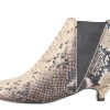 PAYLAN Δερμάτινα Μποτάκια Με Λεπτό Τακούνι - Snake Print