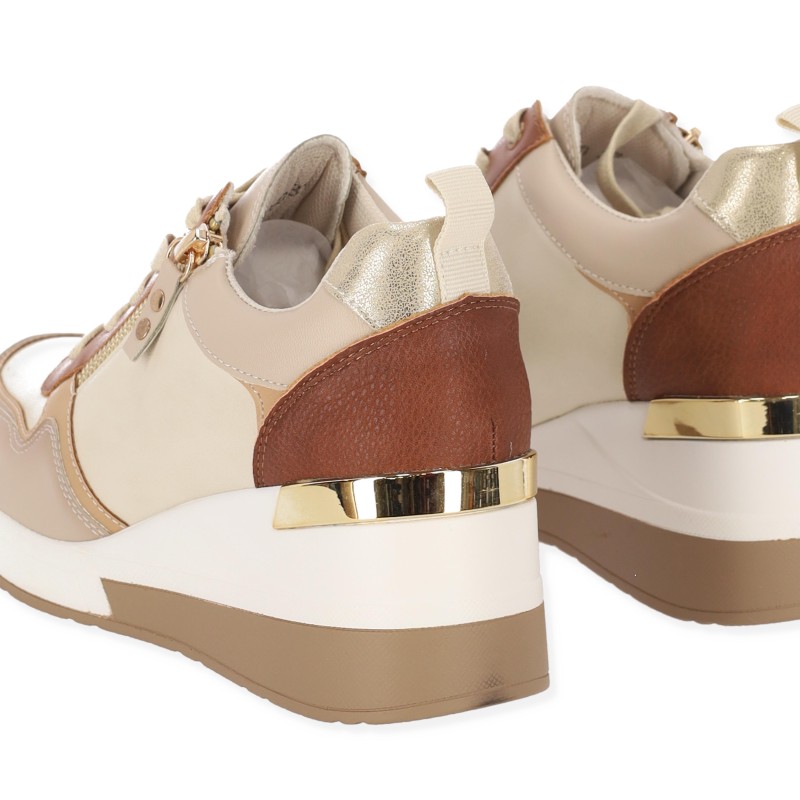 Γυναικεία Sneakers Δερματίνη Πλατφόρμα Δετά
