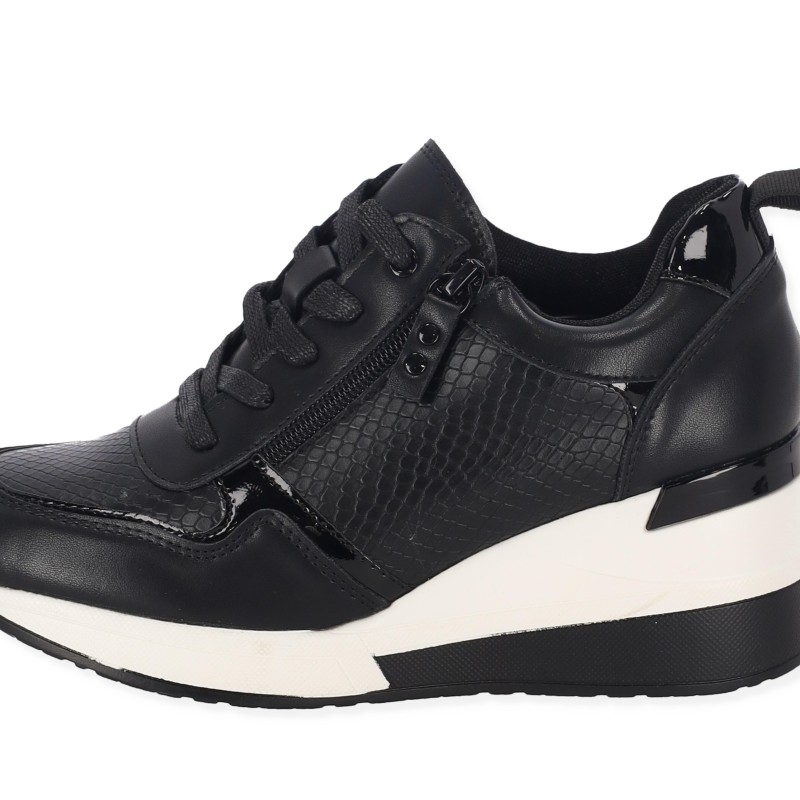 Γυναικεία Sneakers Δερματίνη Πλατφόρμα Δετά