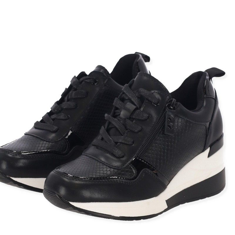 Γυναικεία Sneakers Δερματίνη Πλατφόρμα Δετά