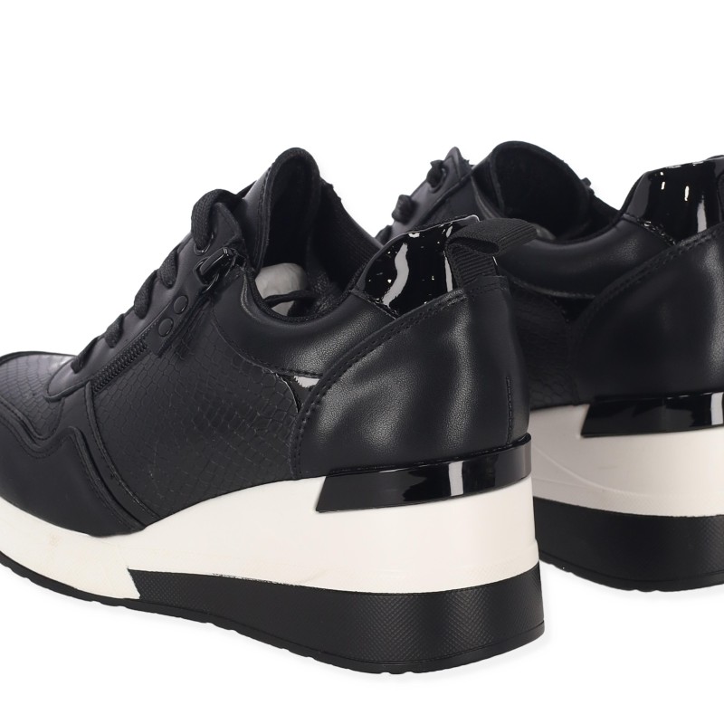 Γυναικεία Sneakers Δερματίνη Πλατφόρμα Δετά