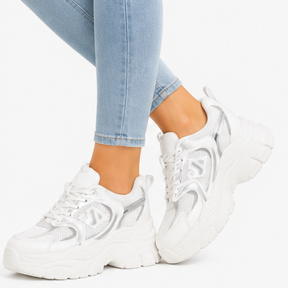 Γυναικεία Sneakers Δίπατα Δετά Υφασμάτινα Γυναικεία Sneakers Δίπατα Δετά Υφασμάτινα