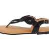 ALTA MODA Γυναικεία Σανδάλια Flat με Διχάλα σε μαύρο χρώμα