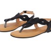 ALTA MODA Γυναικεία Σανδάλια Flat με Διχάλα σε μαύρο χρώμα