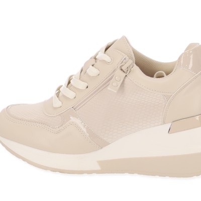 Mplus Γυναικεία Sneakers Δετά σε Εκρού Χρώμα