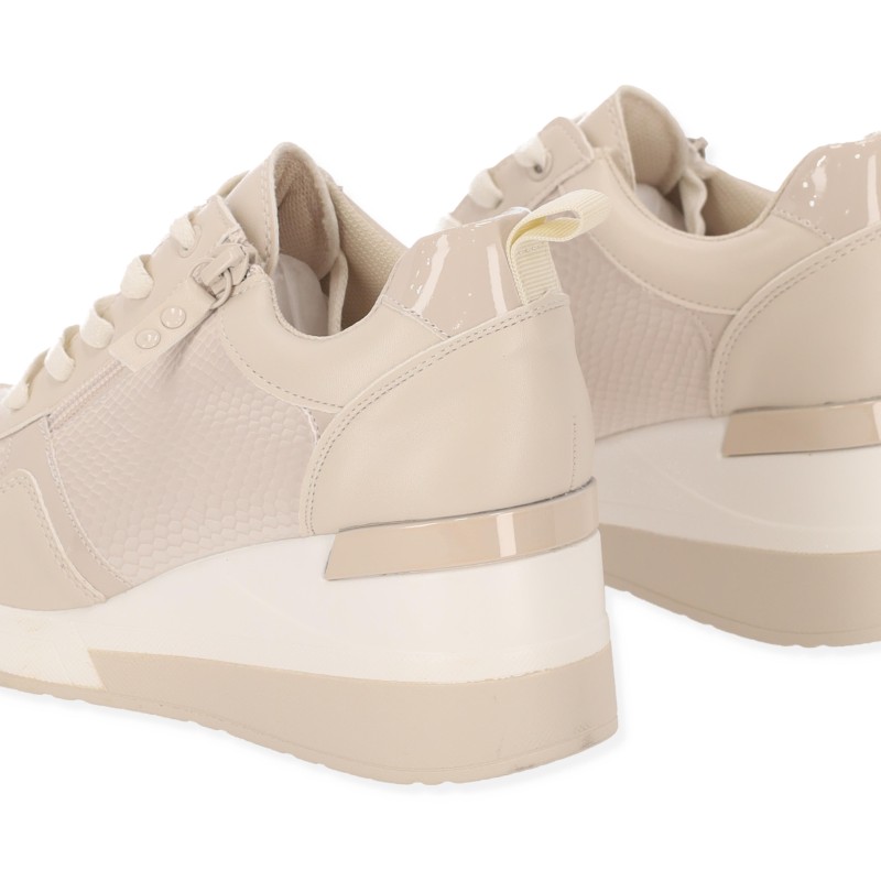 Mplus Γυναικεία Sneakers Δετά σε Εκρού Χρώμα Mplus Γυναικεία Sneakers Δετά σε Εκρού Χρώμα