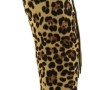 Γυναικείες ψηλές μπότες με χοντρό τακούνι animal print / λεοπάρ - σουέτ